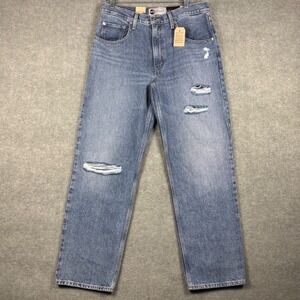 Levi's SilverTab '94 Baggy Distressed Jeans 34x31 Blue‎ Medium Wash